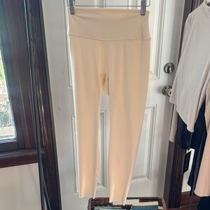 Lucky Honey Women's Cream High-Waisted Leggings